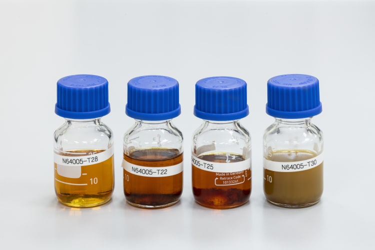 Pyrolysis oil samples