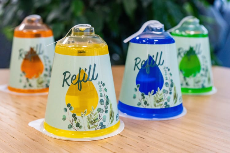 Lejek do uzupełniania umożliwia całkowite i szybkie opróżnianie dzięki działaniu przepływu powietrza. Image: Greiner