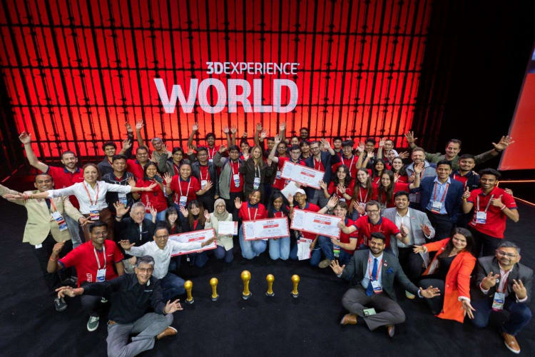 Prezentacje projektów studenckich w strefie EDU Zone podczas 3DEXPERIENCE World