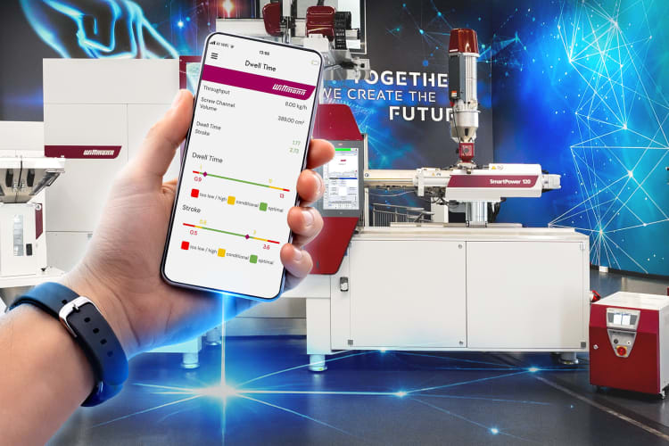 The correct selection of the plasticizing unit is important for process efficiency and quality. Calculating dwell time in the WiAssist app from Wittmann simplifies this selection.