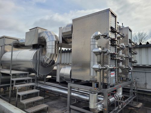 Bomat heat exchanger applied in a biogas CHP plant