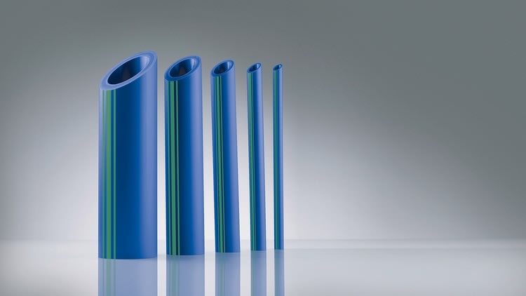 5-layer PP-R pipes with fiberglass reinforcement