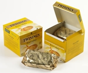 Torebki ekspresowej herbaty Twinings Everyday opakowane w folię NatureFlex™ NM