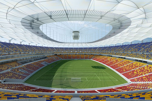 The Makrolon sheets used for the roofs above the stands at the new National Stadium in Romania are 8 mm thick and up to 12 m long. These transparent lightweights emphasize the innovative design of the Lia Manoliu Stadium with its striking combination of flexibility, lightness and brightness