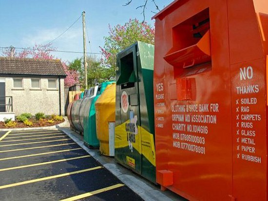 recycling bins