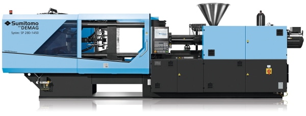 Wtryskarka do opakowań Systec SP, tutaj o sile zamykania 2.800 kN