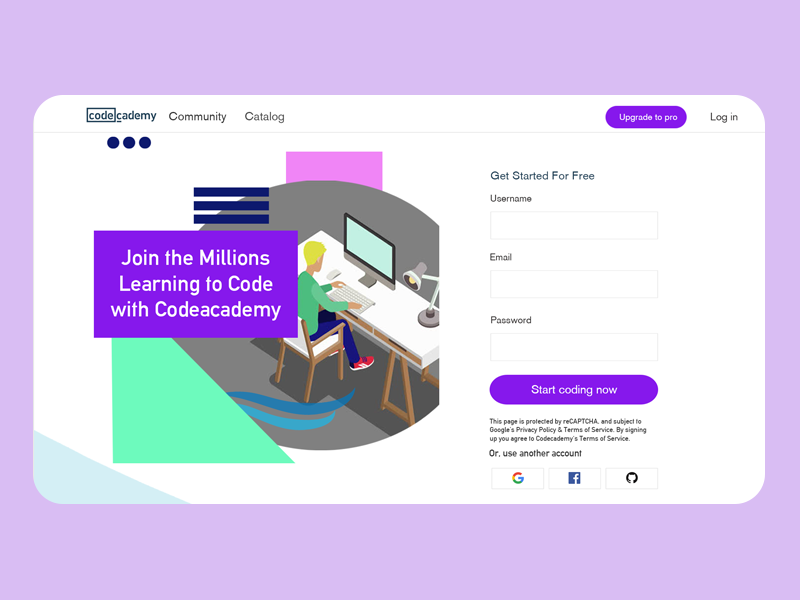 Design of CodeAcademy by Ch David