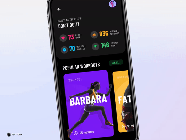 PLATFORM's Fitness App