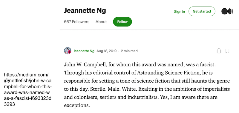 Quote from Jeannette Ng from her Medium post 