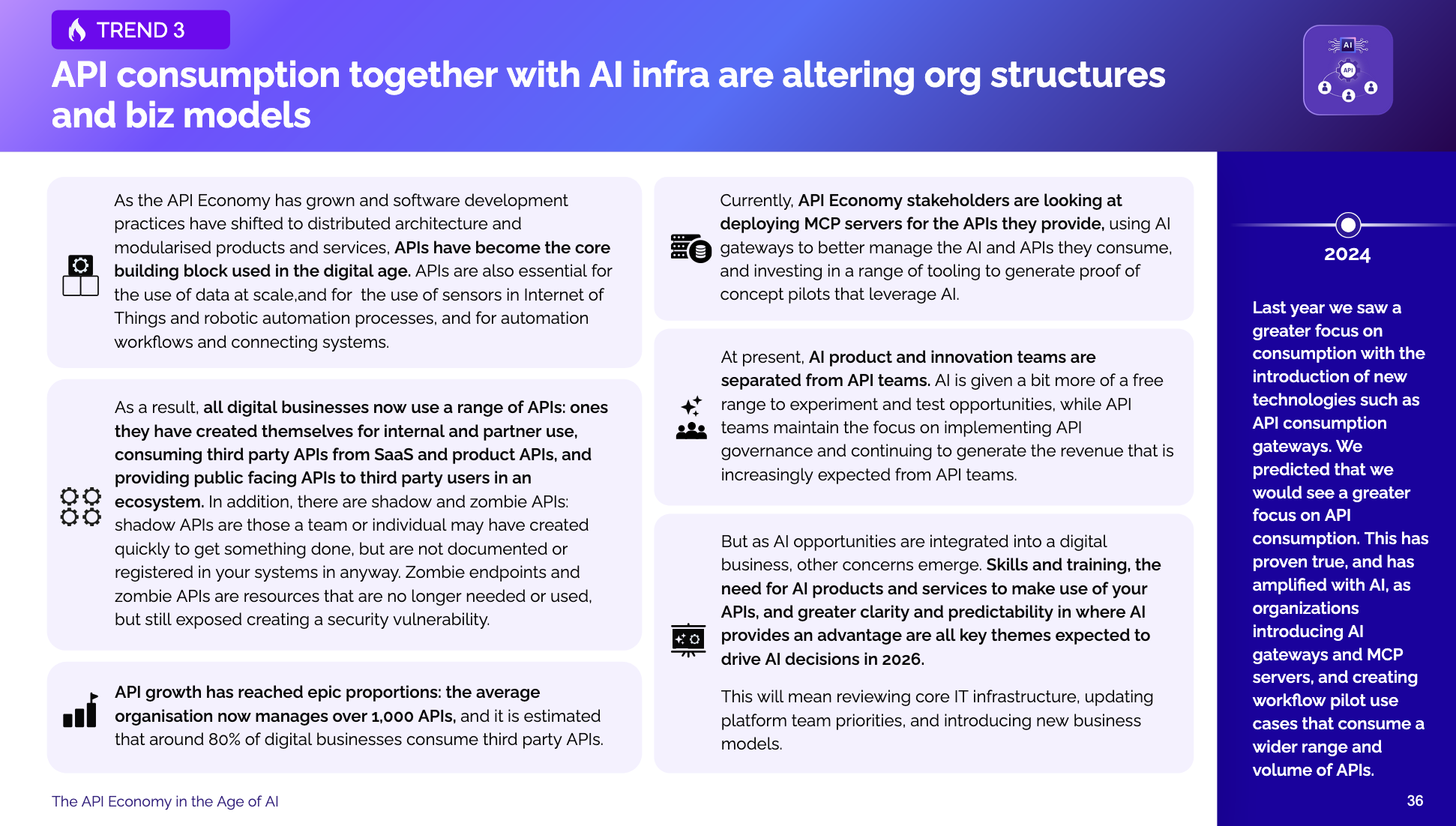 Screenshot of page on API consumption trends from API Economy in th Age of AI report