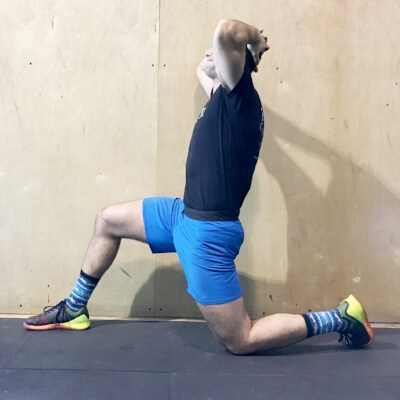  Variation 1: targets quadricep area portion of your hip flexor by pushing your hips forward and down. 