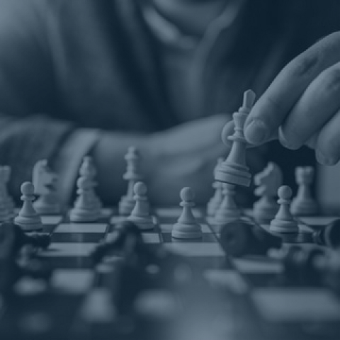 a person playing chess