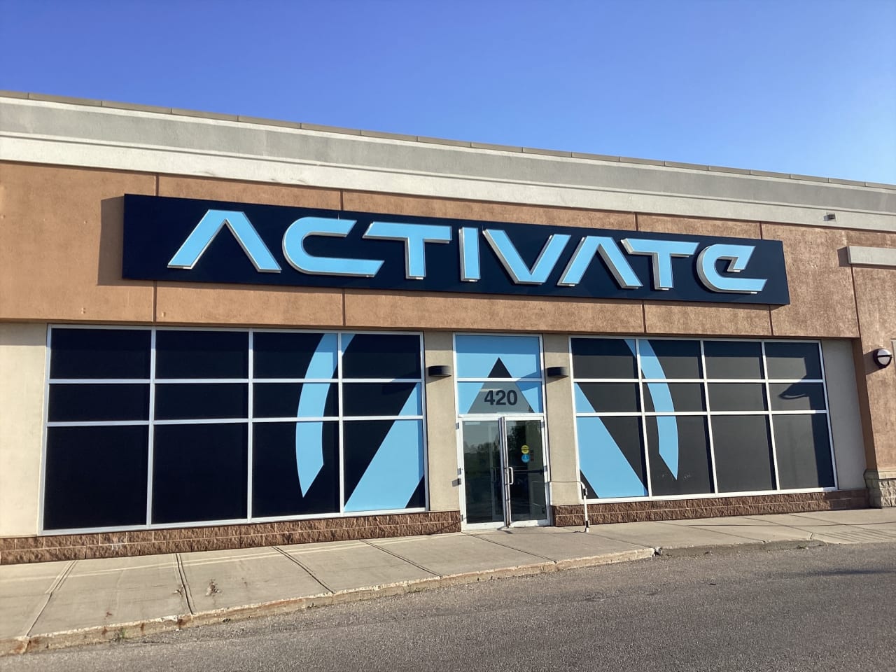 The exterior storefront of Activate Calgary North.