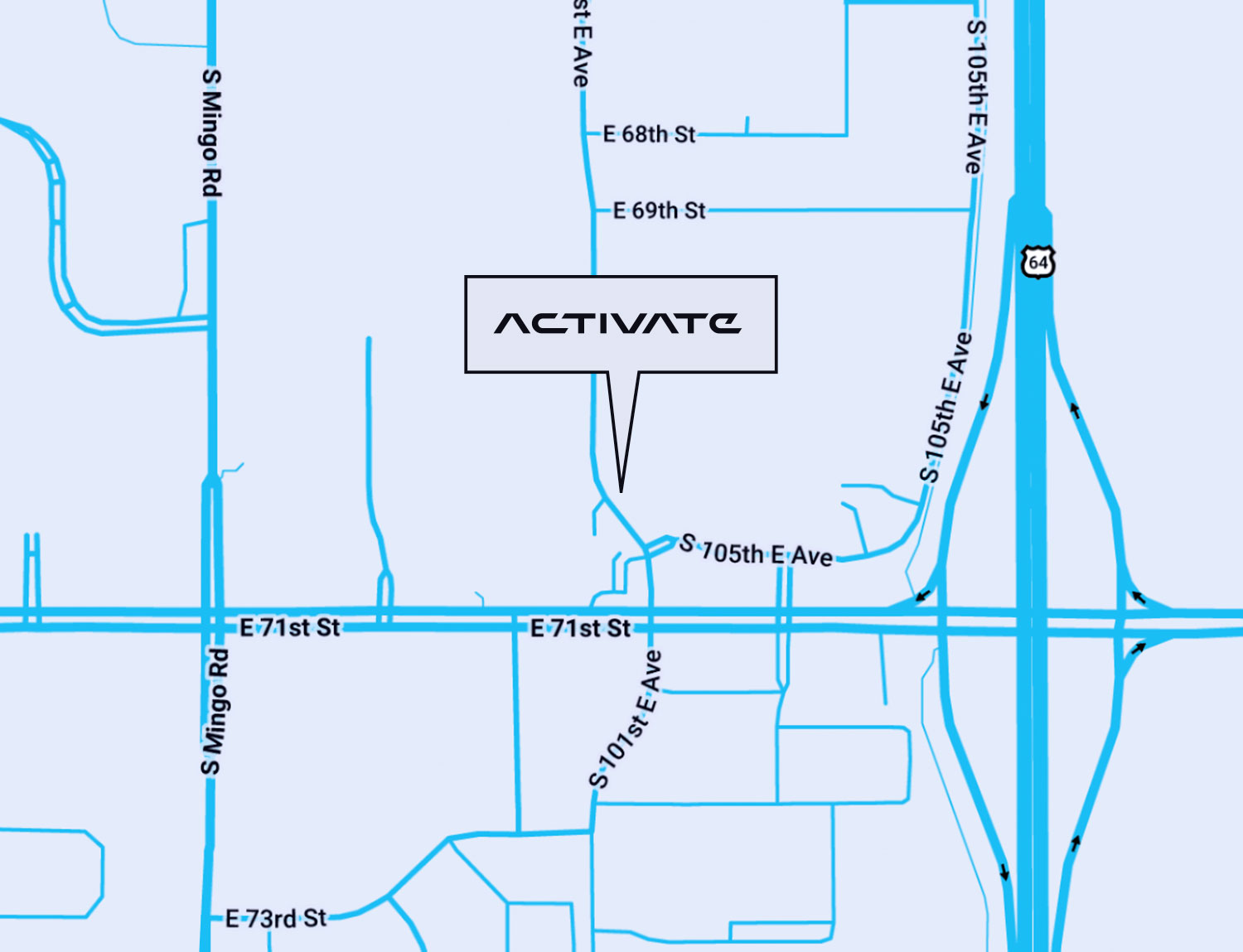 Get directions to Activate Tulsa via Google Maps