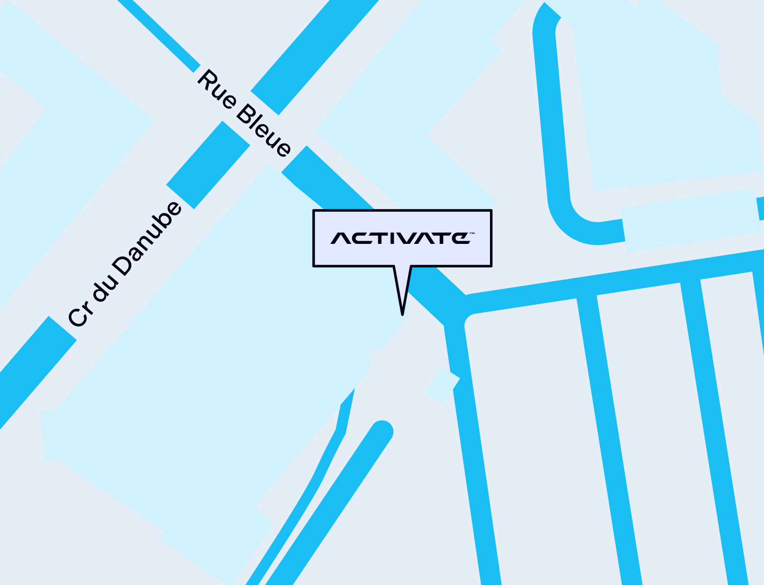 Map showing location of Activate Val d'Europe (Imagipark)
