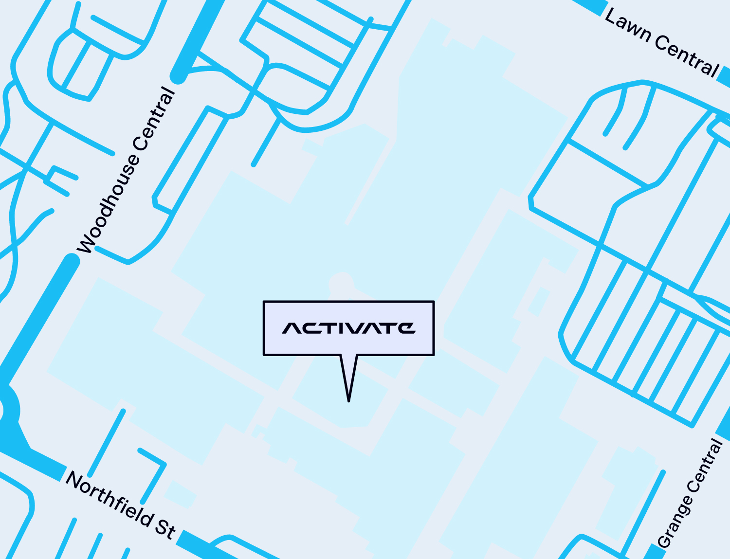Map showing location of Activate Telford (Telford Centre)