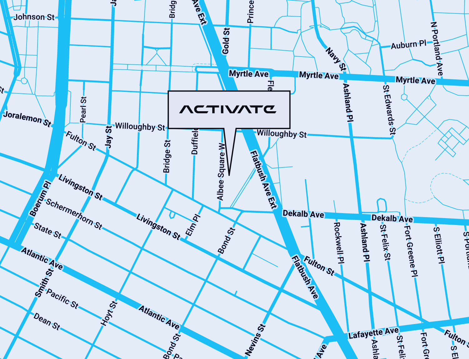 Get directions to Activate Brooklyn (City Point) via Google Maps