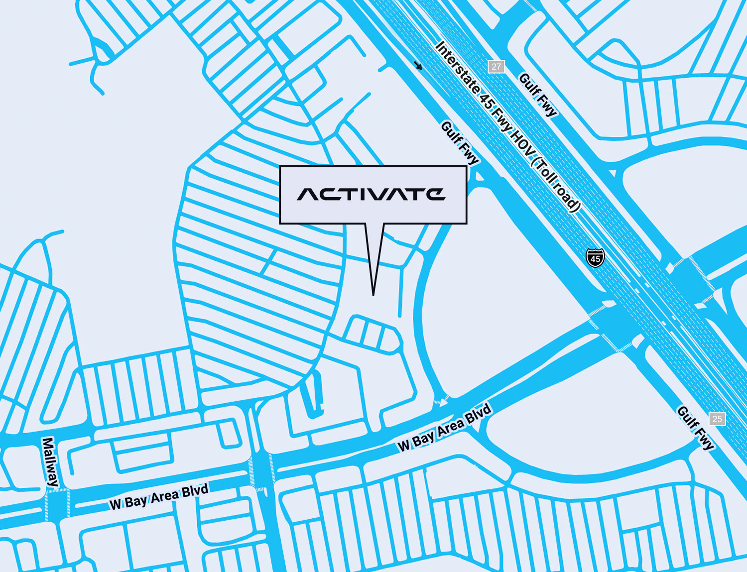Get directions to Activate Houston (Friendswood) via Google Maps