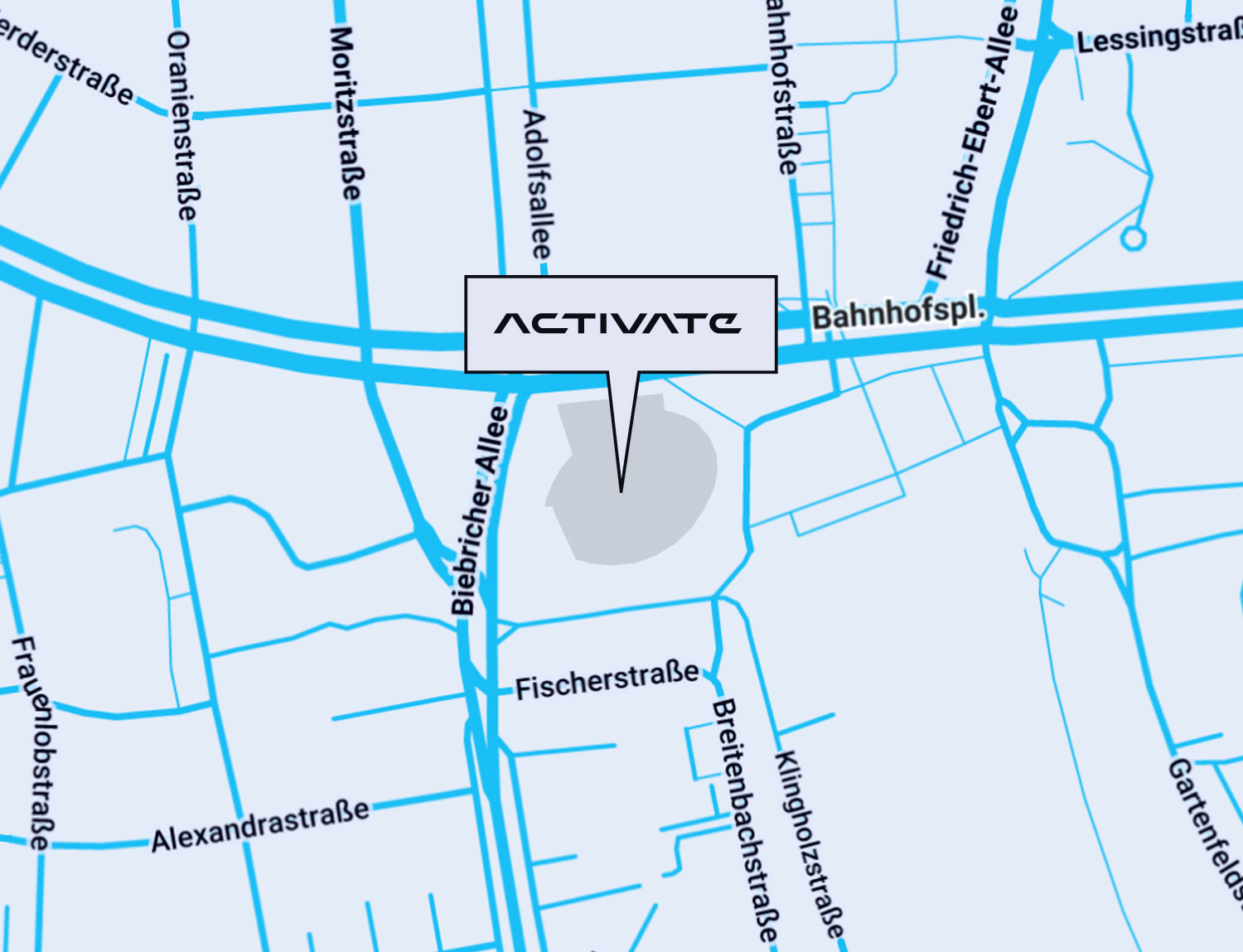 Wegbeschreibung zu Activate Wiesbaden (Lili) über Google Maps abrufen