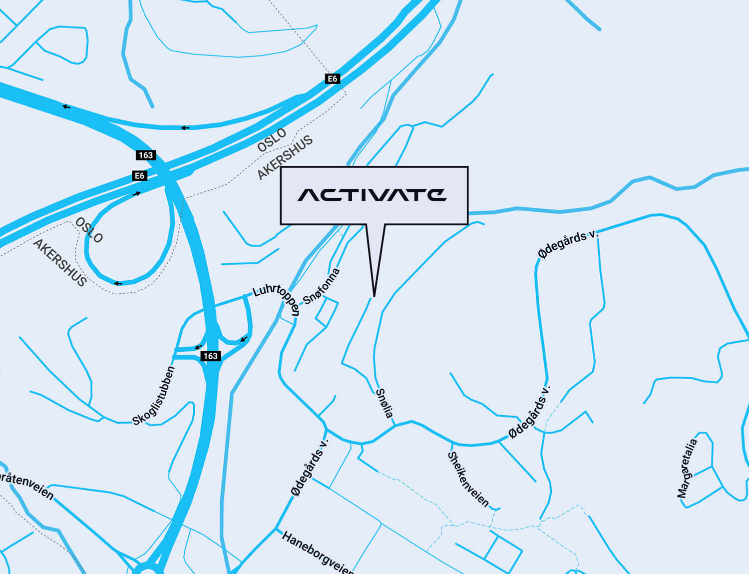 Get directions to Activate Snøbyen via Google Maps