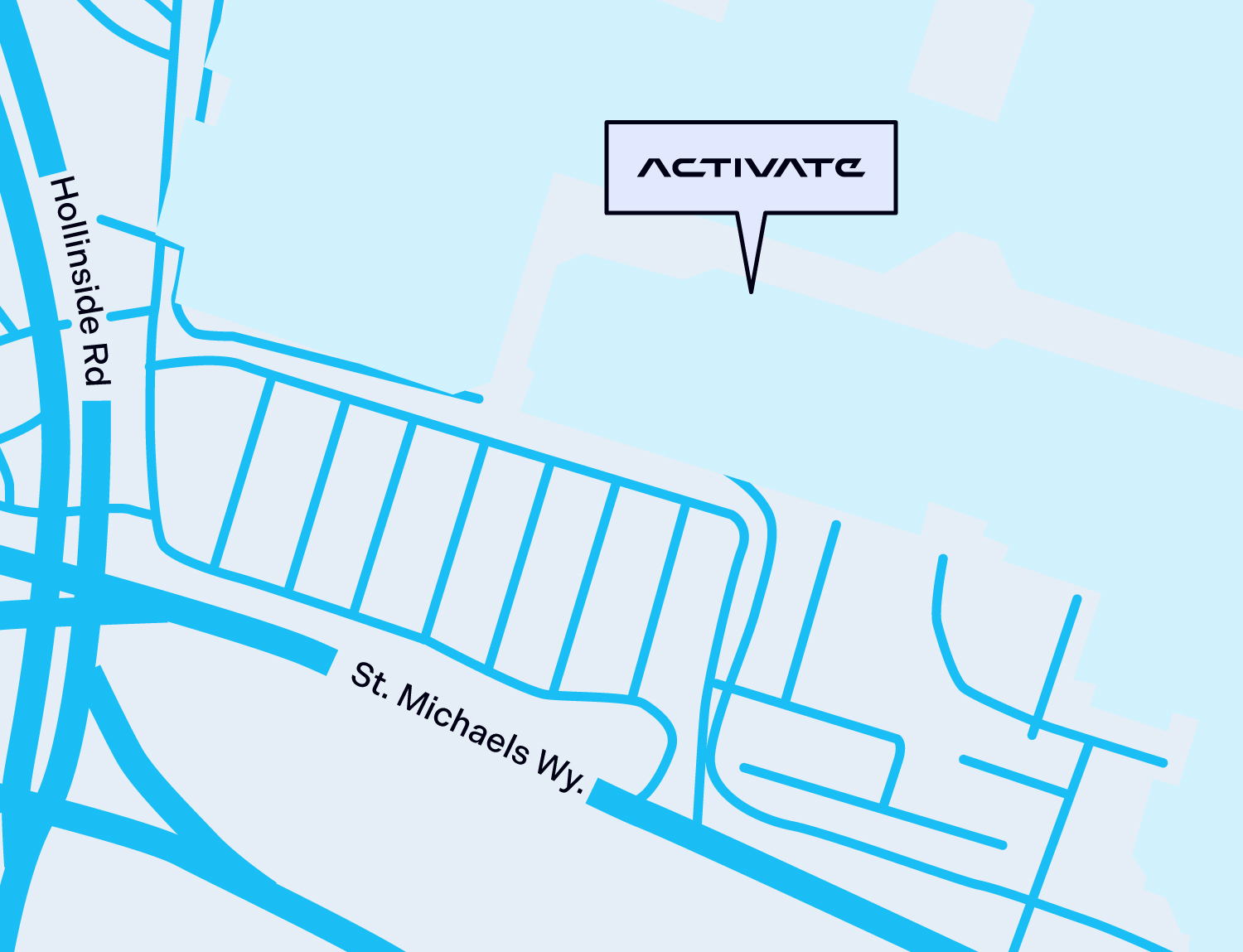 Map showing location of Activate Newcastle (Metrocentre)