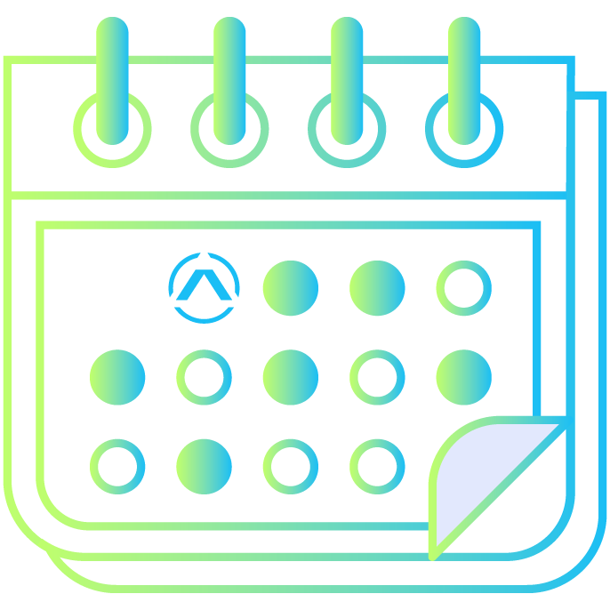 image showing text 'Monday to Wednesday' within a calendar icon