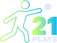 image showing a person throwing a ball with text '21 Plays'
