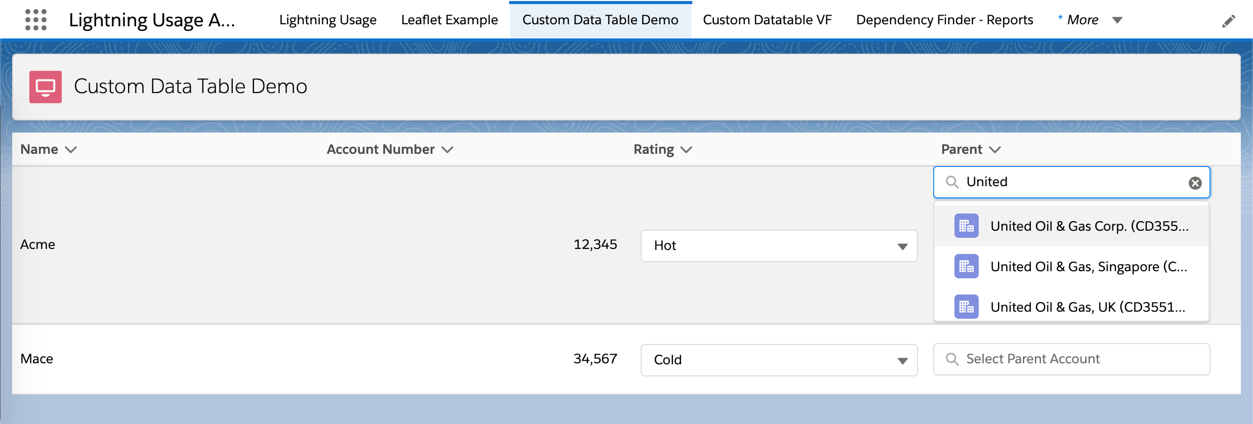 Lookup In Lightning Datatable Lwc