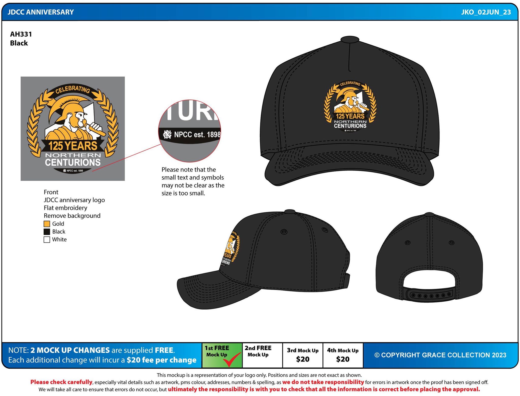 JDCC Training Cap