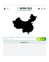Worldle screenshot