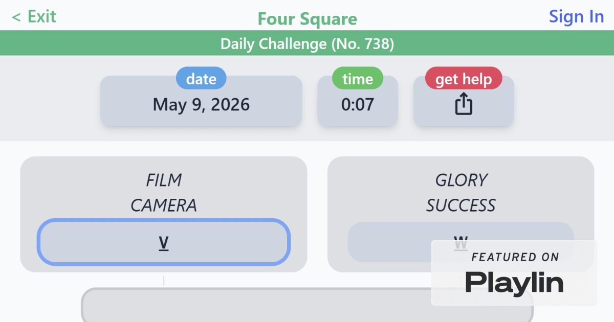 Four Square: Play the Daily Word Game | Playlin