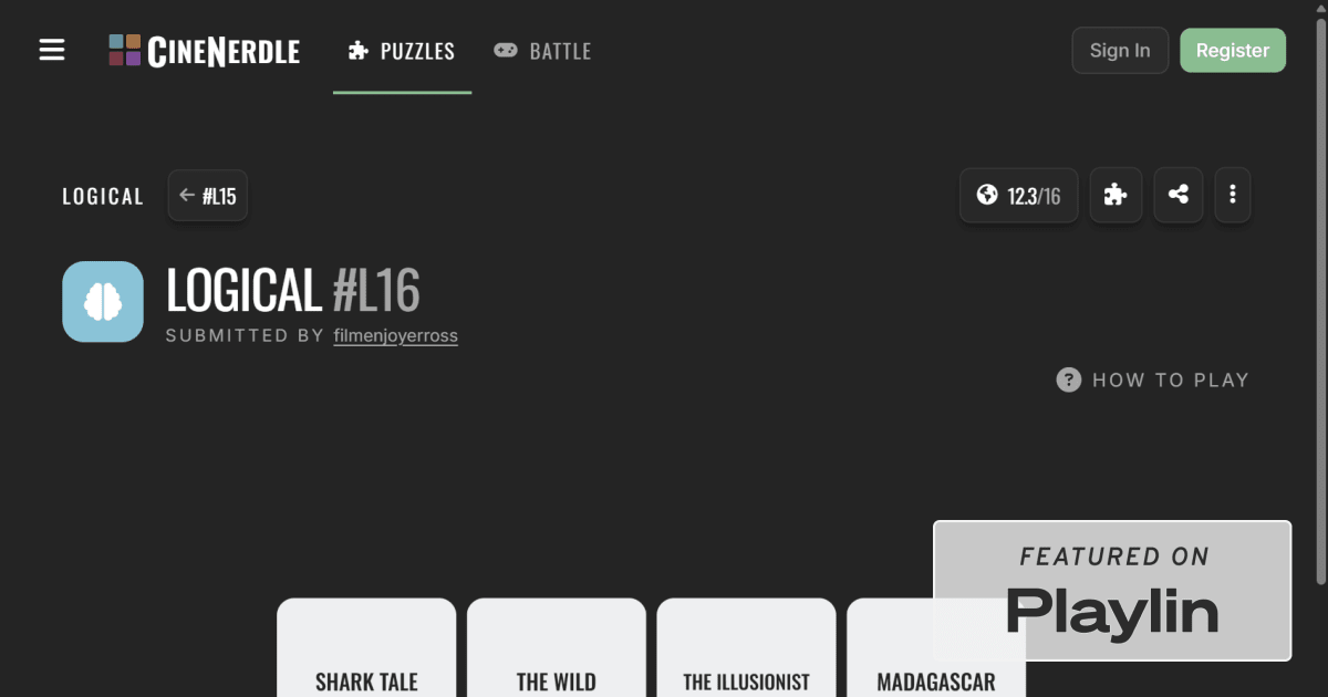 Logical: Play the Daily Pop Culture Game | Playlin