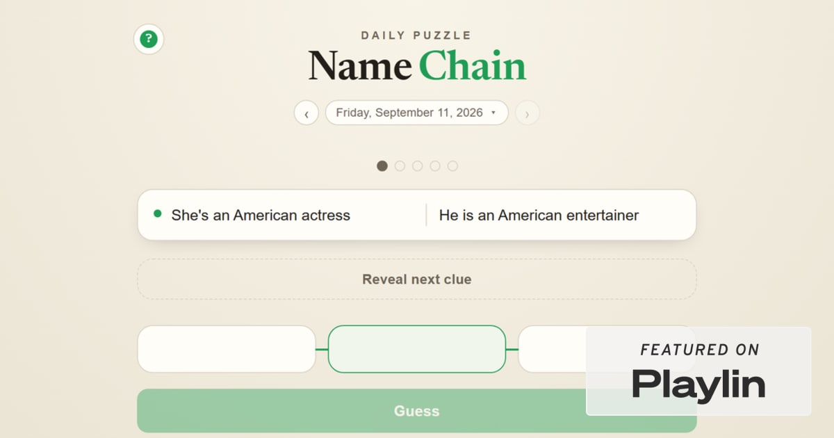 Name Chain: Play the Daily Trivia Game | Playlin