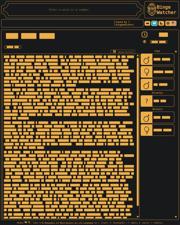 Screenshot of BingeWatcher, a daily pop culture game