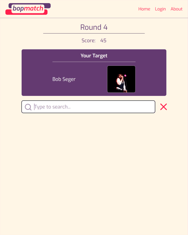 Screenshot of BopMatch, a daily music game