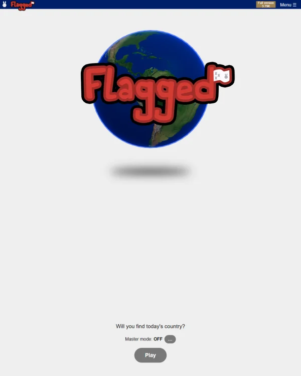 Screenshot of Flagged, a daily geography game