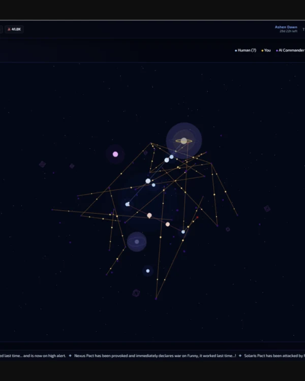 Screenshot of Galactic Ascent, a web game