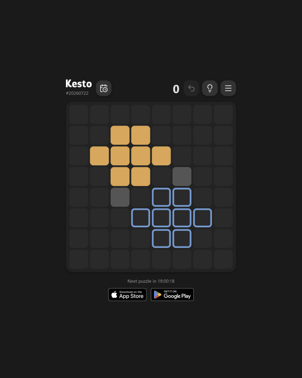 Screenshot of Kesto, a daily visual game