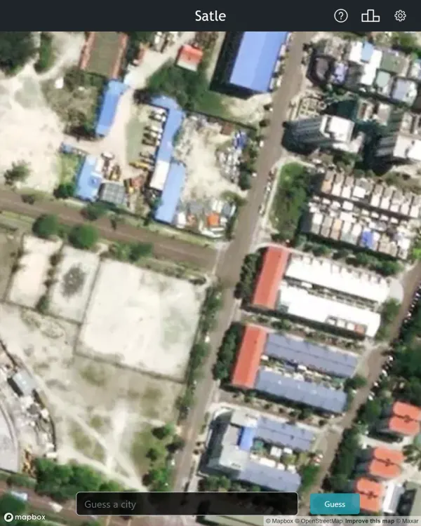 Screenshot of Satle, a daily geography game