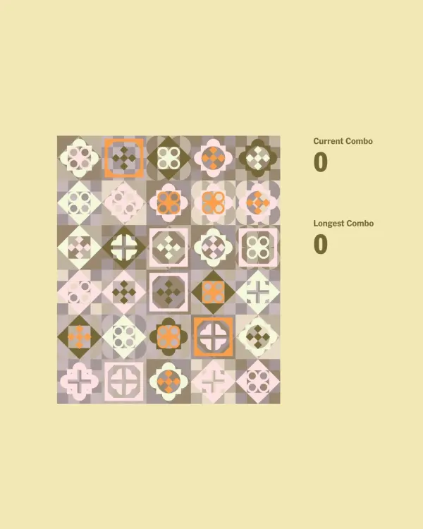 Screenshot of Tiles, a daily visual game that is paid