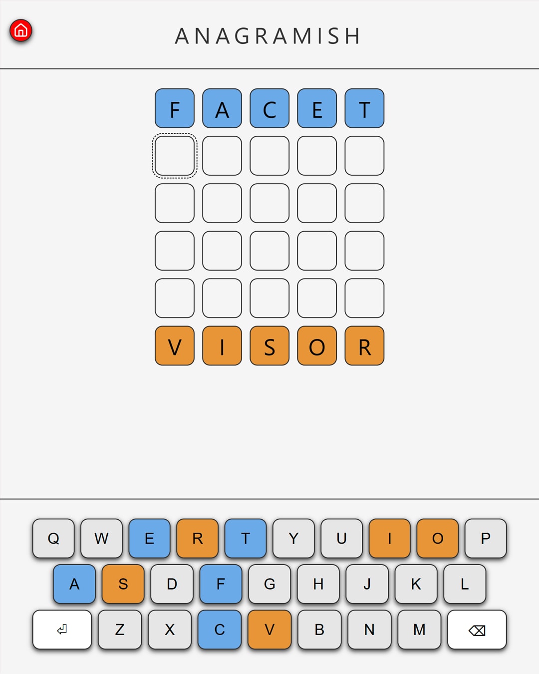 Screenshot of Anagramish