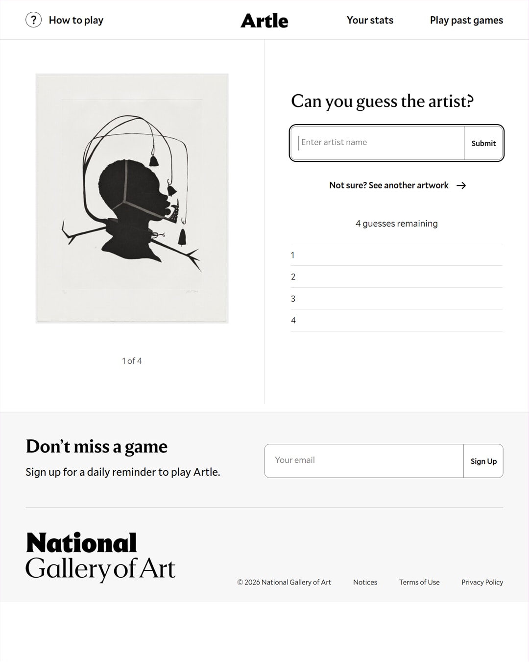 Screenshot of Artle