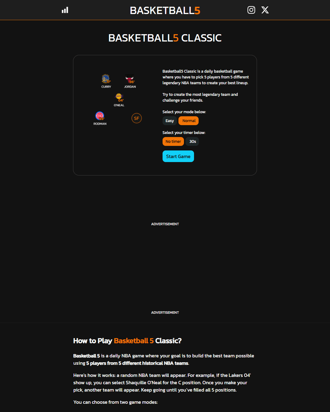 Screenshot of Basketball5 Classic