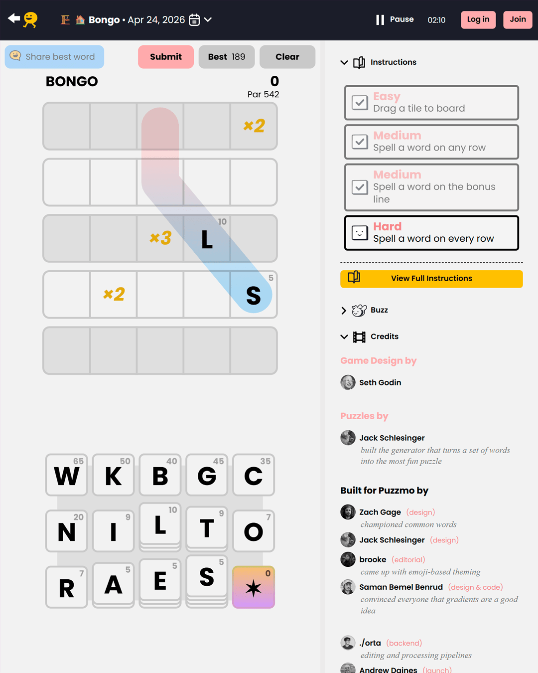 Screenshot of Bongo
