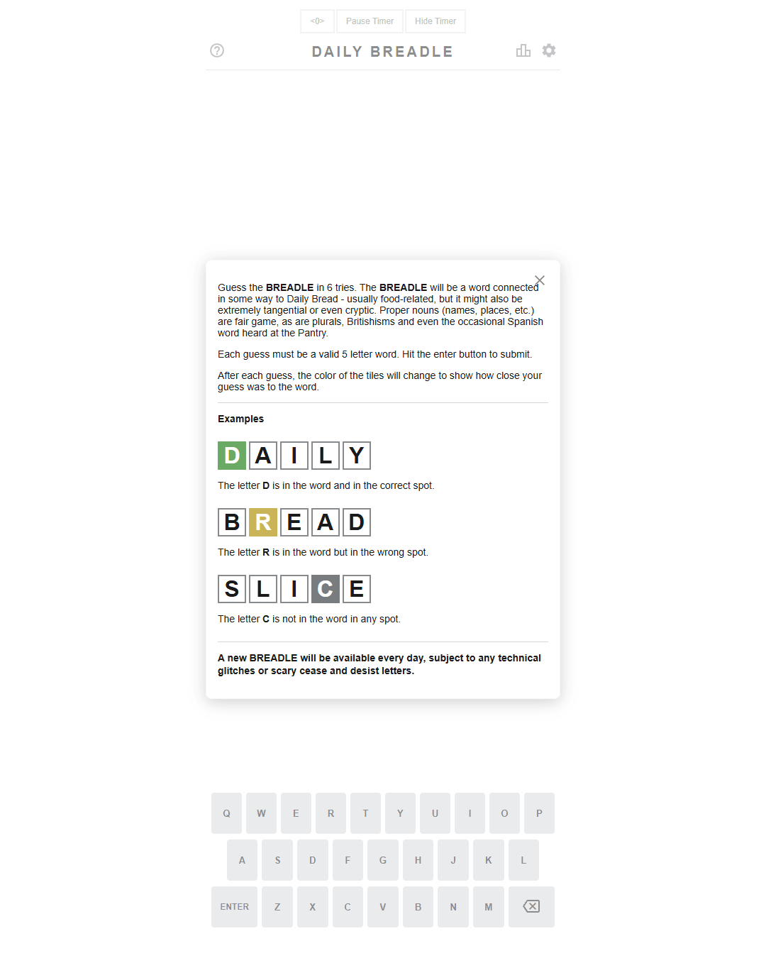Screenshot of Breadle