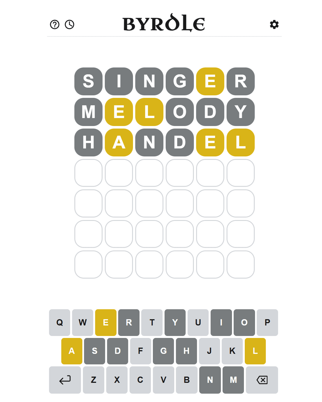 Screenshot of Byrdle