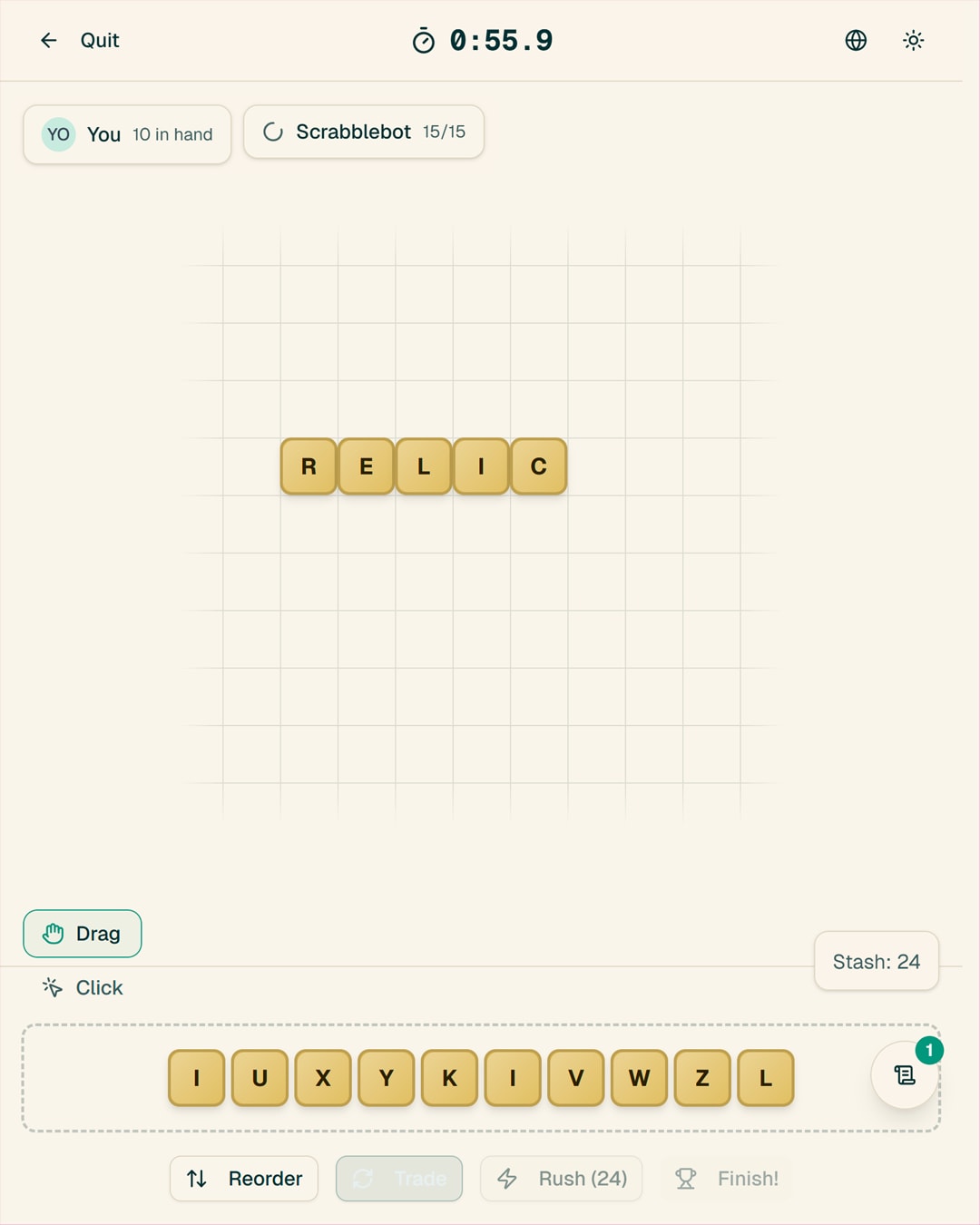 Screenshot of Cabanagrams