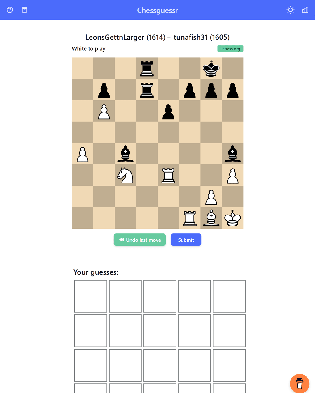 Screenshot of Chessguessr