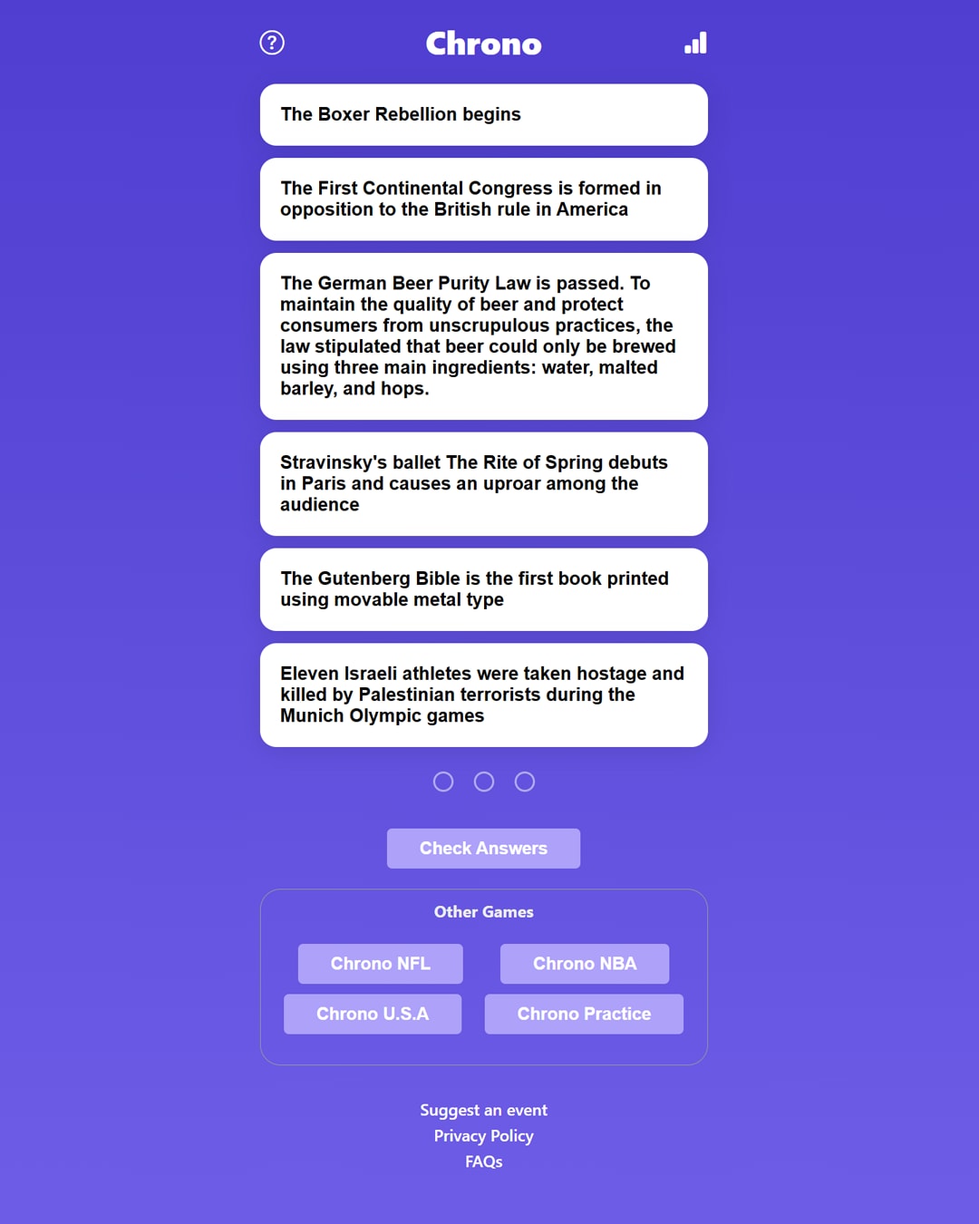 Screenshot of Chrono