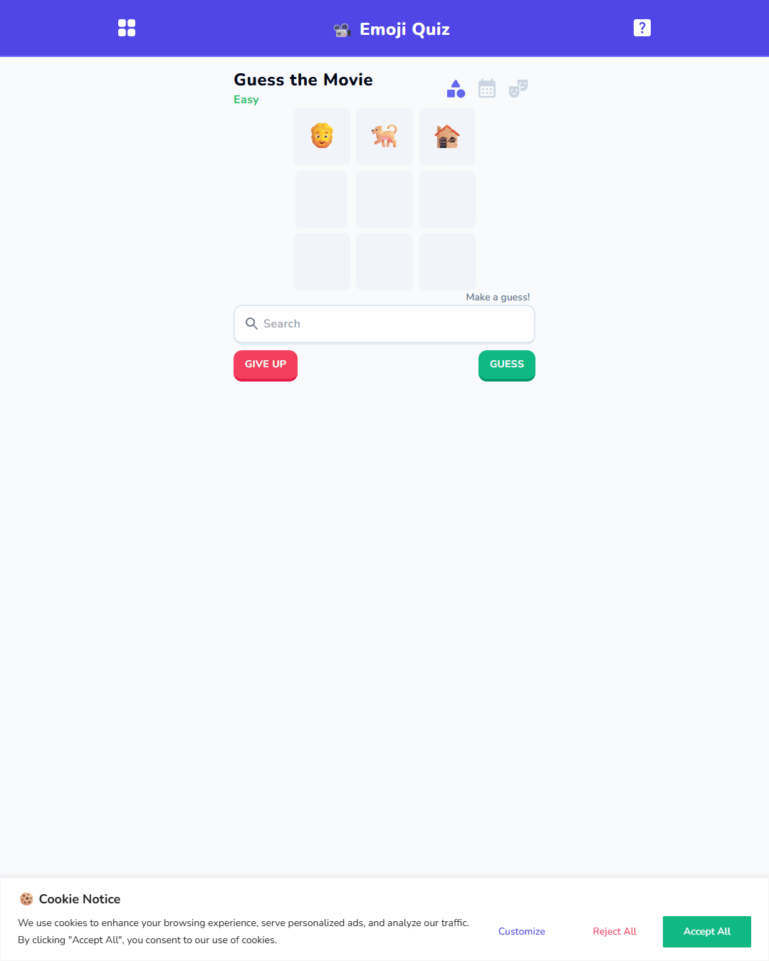 Screenshot of Emoji Quiz - Movies